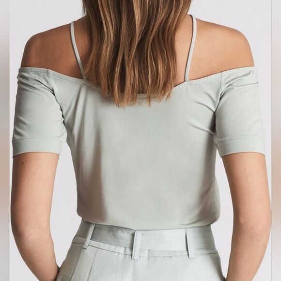 NWOT Reiss Cierra Strappy Off The Shoulder Top - Picture 2 of 8